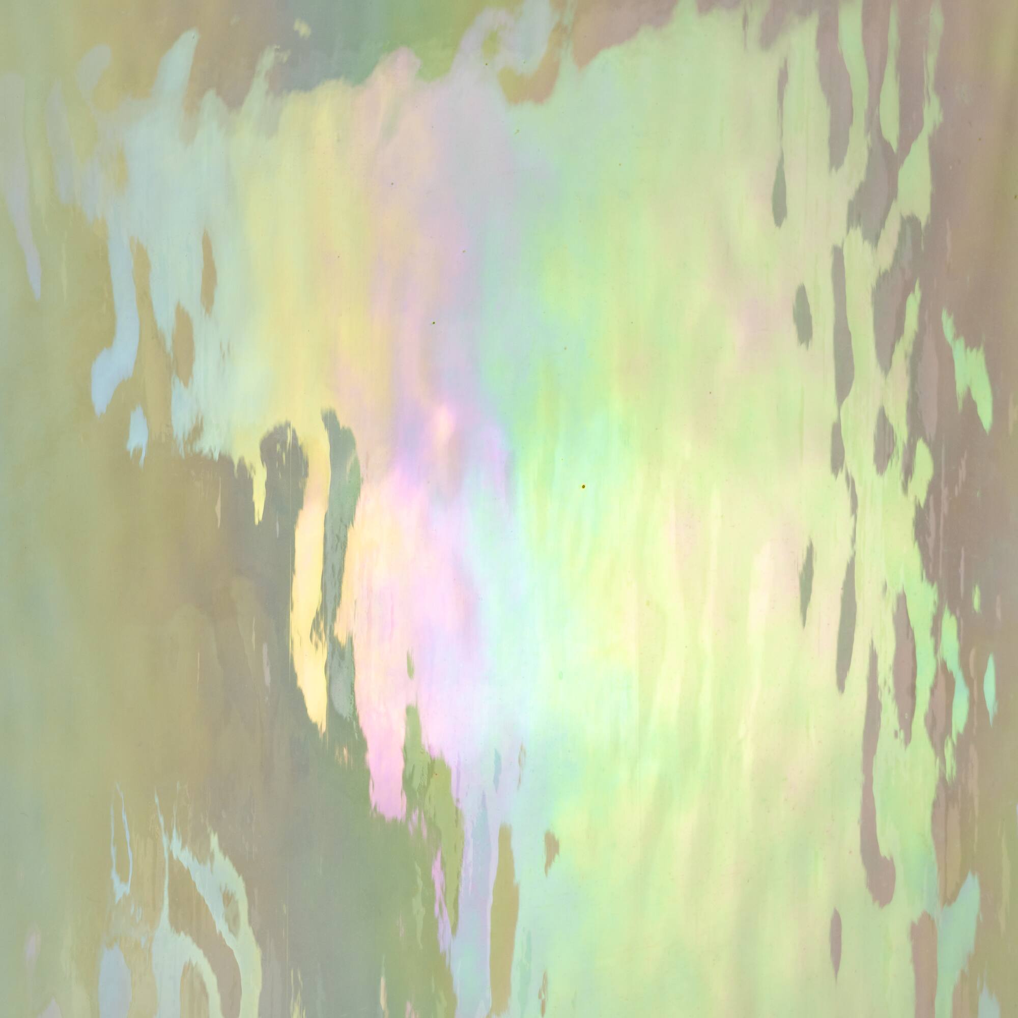 12" x 12" Clear Waterglass® Fusible Iridescent Glass Sheet